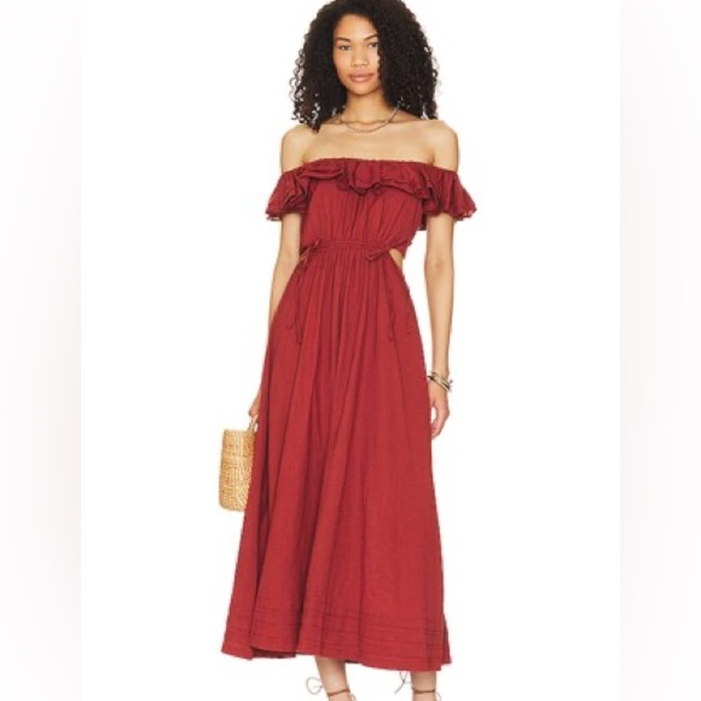 Cleobella Daria Midi Dress in Brick